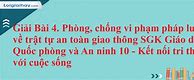 Bài 3 Quốc Phòng An Ninh Lớp 12